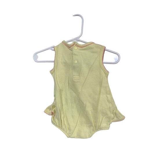 Child Of Mine Carter's Girls Infant Baby Size 0 3 Months Yellow 1 Piece Romper R - Picture 3 of 3